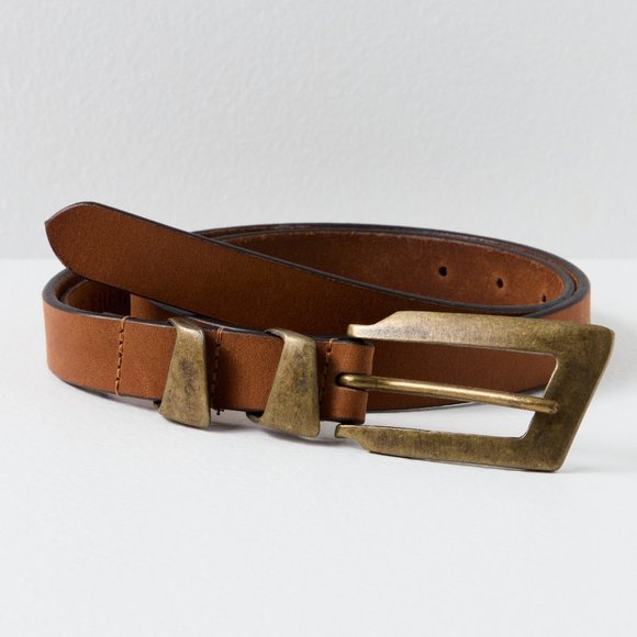 Free People Accessories - FREE PEOPLE We The Free Parker Leather Belt / Cognac